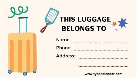 luggage label template